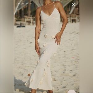 Meshki Suki Crochet Maxi Dress SMALL